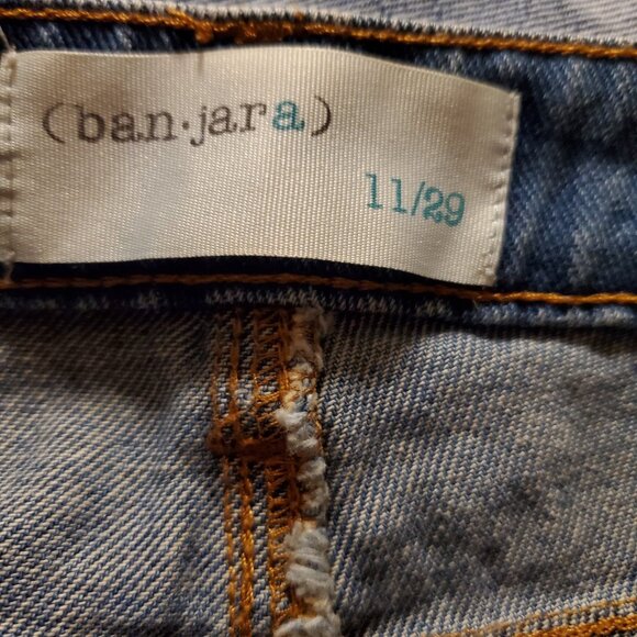 Ban Jara High Rise Distressed Denim Shorts Womens 11/29 Med Wash 100% Cotton - Picture 3 of 4